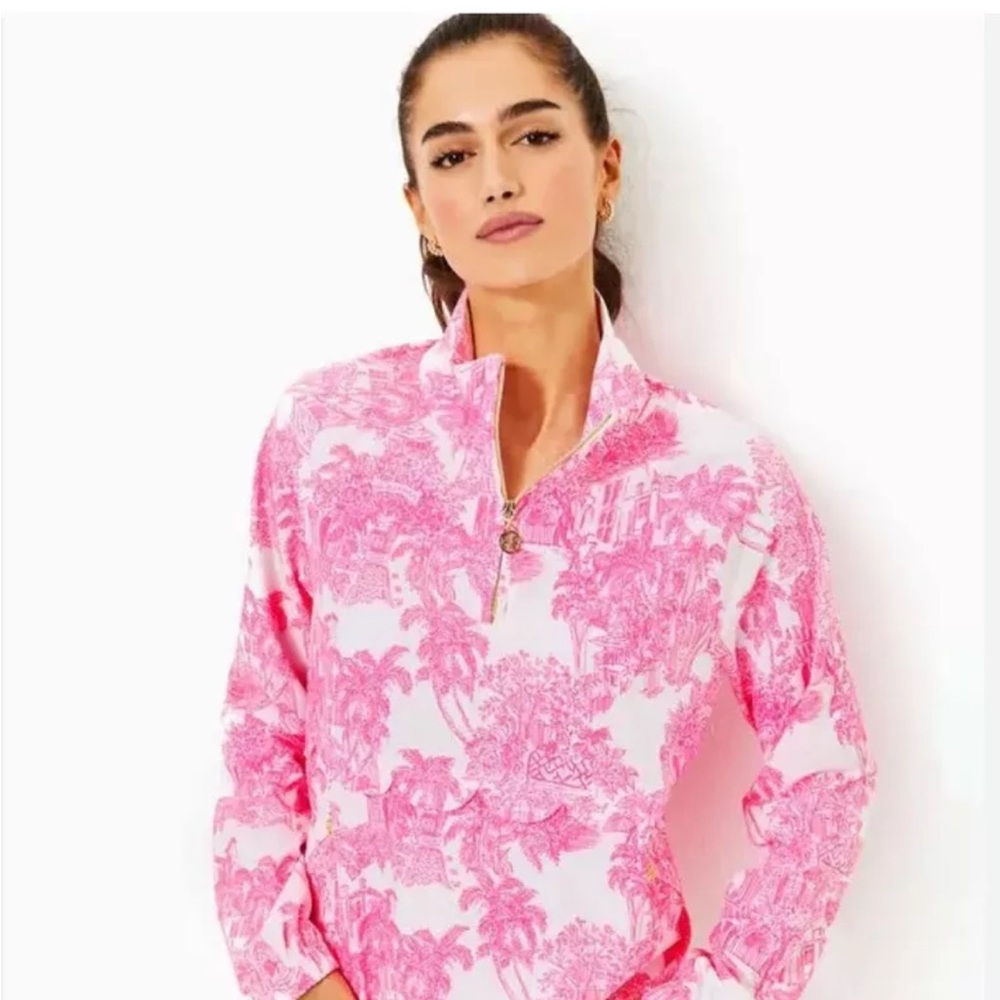 NWT Lilly Pulitzer Tulia Performance Jacket Resort White Anniversary Toile Small